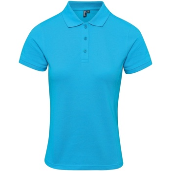 textil Polo-t-shirts m. lange ærmer Premier PR632 Blå