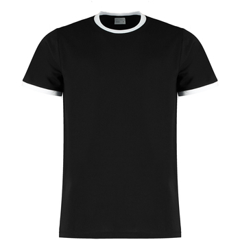 textil Herre Langærmede T-shirts Kustom Kit KK508 Sort