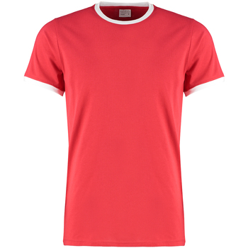 textil Herre Langærmede T-shirts Kustom Kit KK508 Rød