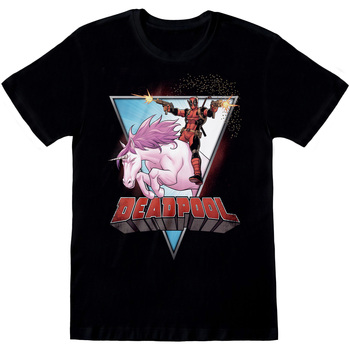 textil T-shirts m. korte ærmer Deadpool  Sort