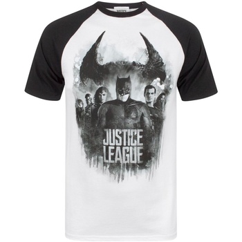 textil Langærmede T-shirts Justice League  Hvid