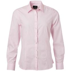 textil Dame Skjorter / Skjortebluser James And Nicholson  Light Pink