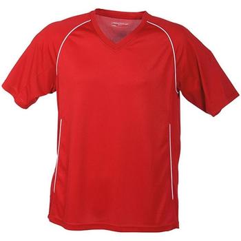 textil T-shirts m. korte ærmer James And Nicholson  Red/White
