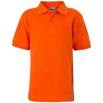 textil Børn Polo-t-shirts m. korte ærmer James And Nicholson  Dark Orange