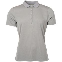 textil Dame Polo-t-shirts m. korte ærmer James And Nicholson  Light Grey Melange