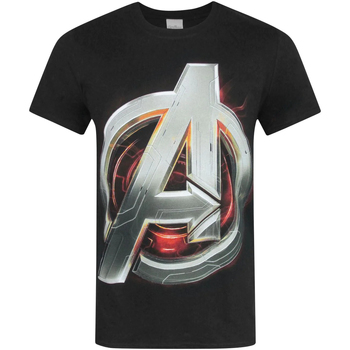 textil Herre Langærmede T-shirts Avengers  Sort
