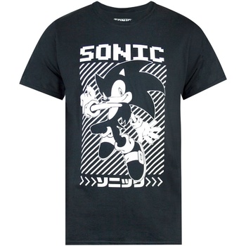 textil Herre Langærmede T-shirts Sonic The Hedgehog  Sort