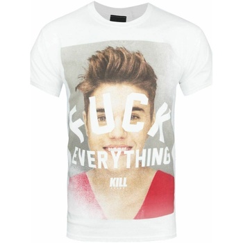 textil Herre Langærmede T-shirts Kill Brand  Hvid