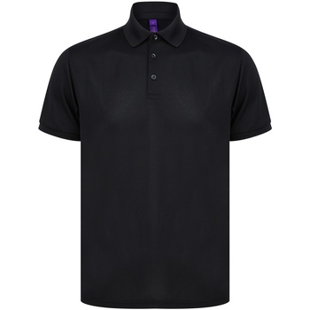 textil Polo-t-shirts m. korte ærmer Henbury HB465 Sort