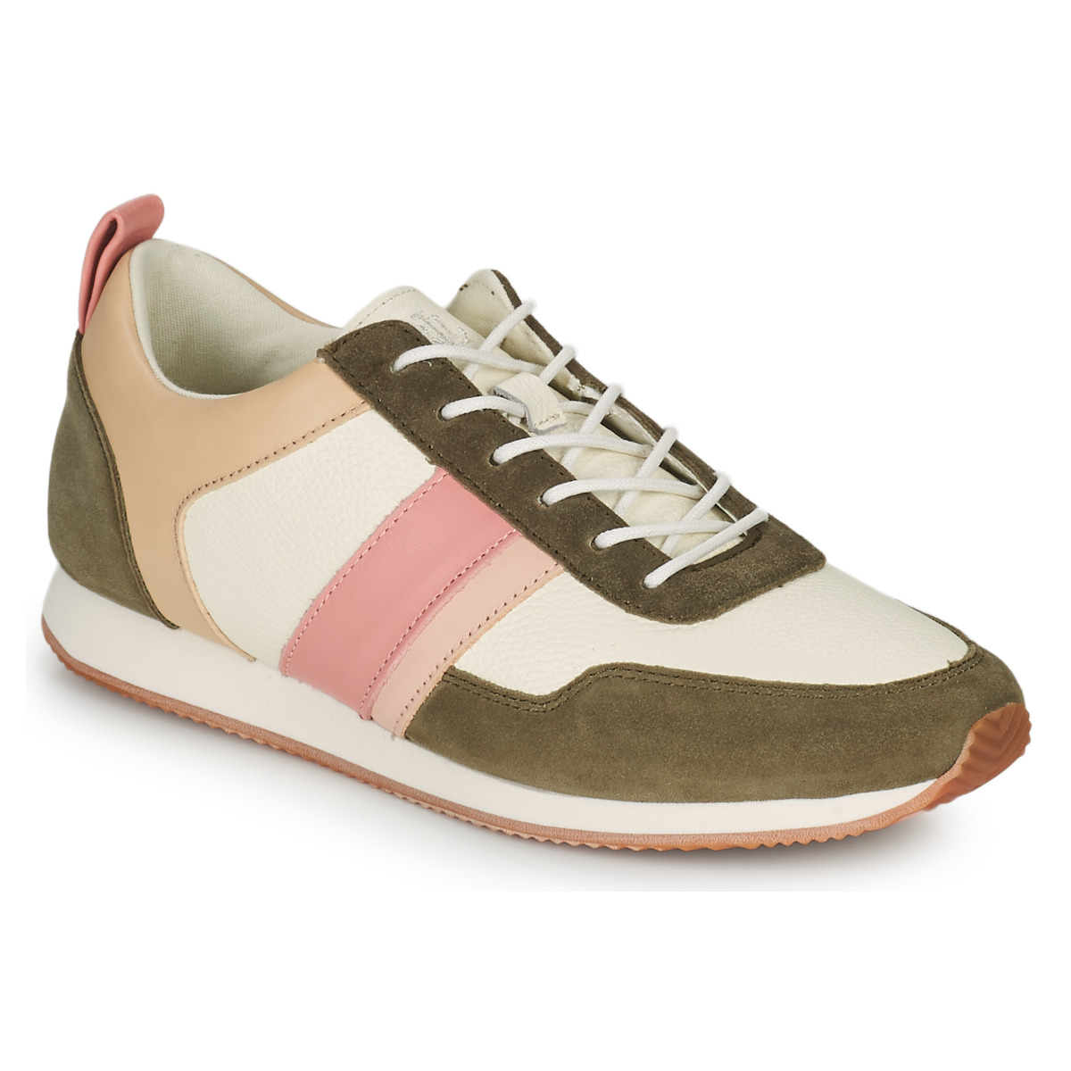 Sko Dame Lave sneakers Lauren Ralph Lauren COLTEN Kaki / Beige / Pink