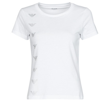 textil Dame T-shirts m. korte ærmer Emporio Armani EA7 TRUQUI Hvid