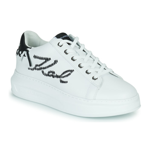 Sko Dame Lave sneakers Karl Lagerfeld KAPRI Whipstitch Lo Lace Hvid / Sort