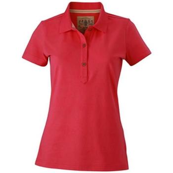 textil Dame Polo-t-shirts m. korte ærmer James And Nicholson  Pink