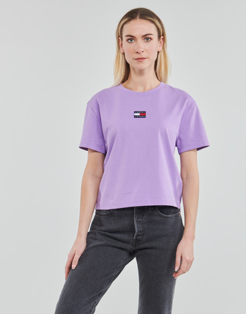 Tommy Jeans TJW TOMMY CENTER BADGE TEE Lilla