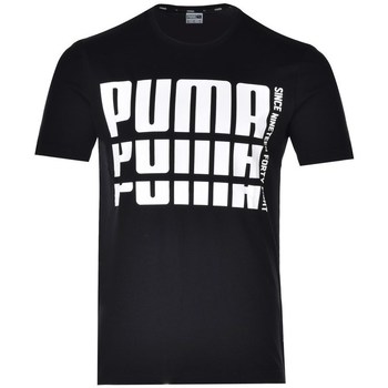 textil Herre T-shirts m. korte ærmer Puma Rebel Bold Basic Tee Sort