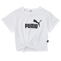 textil Pige T-shirts m. korte ærmer Puma ESS LOGO KNOTTED TEE Pink