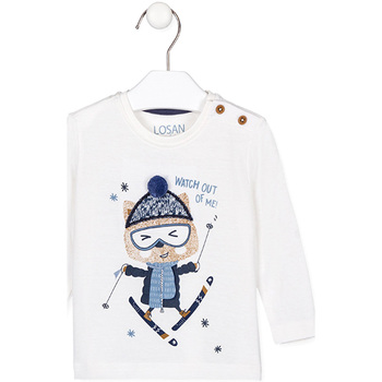textil Børn Langærmede T-shirts Losan 127-1009AL hvid