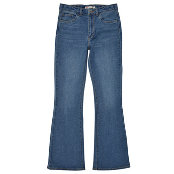 textil Pige Jeans med vide ben Levi's HIGH RISE CROP FLARE Blå