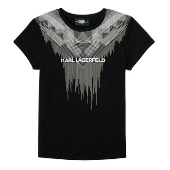 textil Pige T-shirts m. korte ærmer Karl Lagerfeld UAS Sort