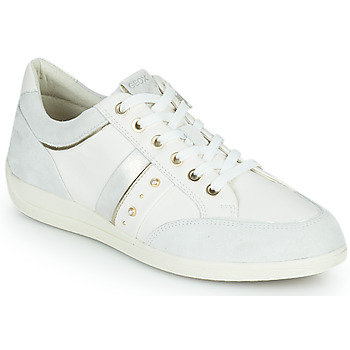 Sko Dame Lave sneakers Geox D MYRIA B Hvid / Sølv