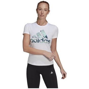textil Dame T-shirts m. korte ærmer adidas Originals Tropical Graphic Hvid