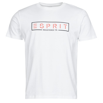textil Herre T-shirts m. korte ærmer Esprit BCI N cn aw ss Hvid