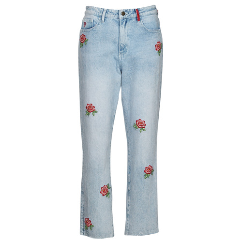 textil Dame Smalle jeans Desigual DENIM_MY FLOWER Blå / Lys