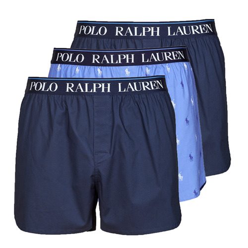 Undertøj Herre Boxershorts Polo Ralph Lauren WOVEN BOXER X3 Marineblå / Marineblå / Blå
