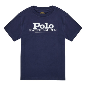 textil Dreng T-shirts m. korte ærmer Polo Ralph Lauren SOIMINE Marineblå