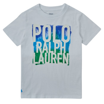 textil Dreng T-shirts m. korte ærmer Polo Ralph Lauren GEMMA Hvid
