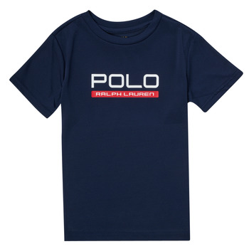 textil Dreng T-shirts m. korte ærmer Polo Ralph Lauren DOLAIT Marineblå