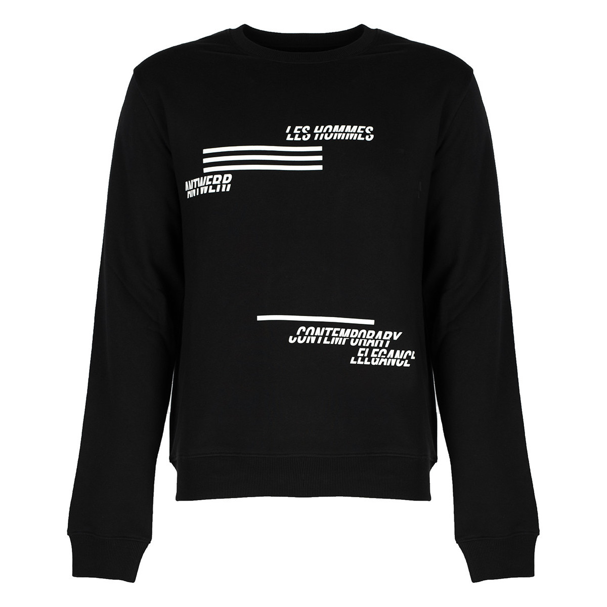 textil Herre Sweatshirts Les Hommes LJH202-757P | Sweatshirt Sort