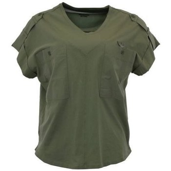 textil Dame T-shirts m. korte ærmer Aeronautica Militare TS1883DJ35939 Grøn