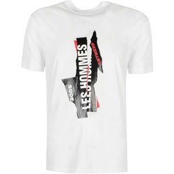 textil Herre T-shirts m. korte ærmer Les Hommes  Hvid