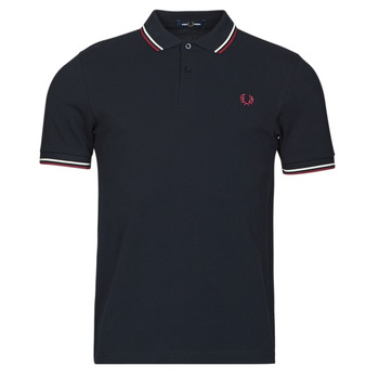 textil Herre Polo-t-shirts m. korte ærmer Fred Perry TWIN TIPPED FRED PERRY SHIRT Marineblå / Bordeaux