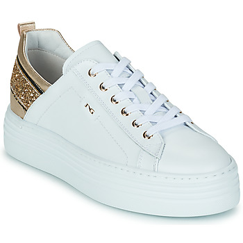 Sko Dame Lave sneakers NeroGiardini E218134D-707 Hvid / Guld