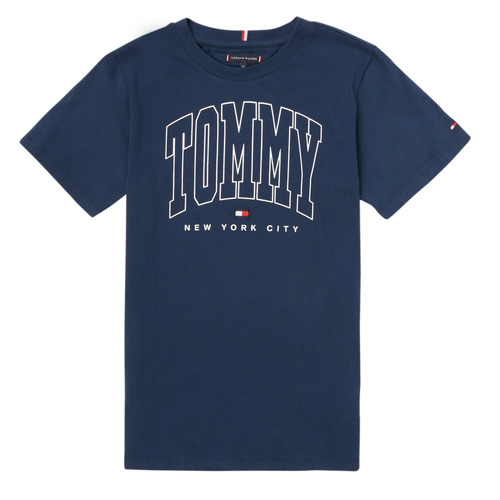 textil Dreng T-shirts m. korte ærmer Tommy Hilfiger AMIANSE Marineblå