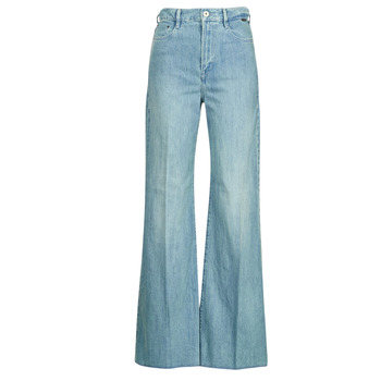 textil Dame Bootcut jeans G-Star Raw Deck ultra high wide leg Blå / Lys