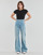 textil Dame Bootcut jeans G-Star Raw Deck ultra high wide leg Blå / Lys