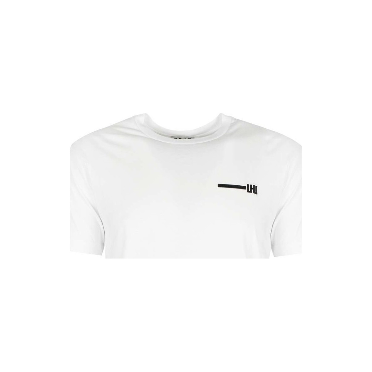textil Herre T-shirts m. korte ærmer Les Hommes UHT214 700P | Typography T-Shirt Sort