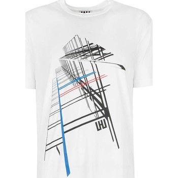 textil Herre T-shirts m. korte ærmer Les Hommes URG820P UG814 | Oversized T-Shirt Hvid