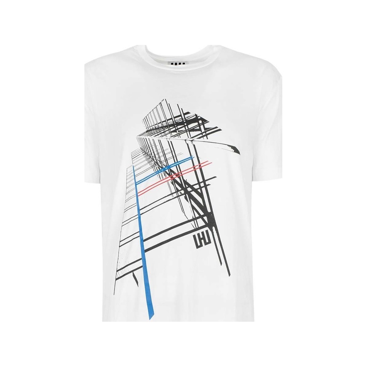 textil Herre T-shirts m. korte ærmer Les Hommes URG820P UG814 | Oversized T-Shirt Hvid