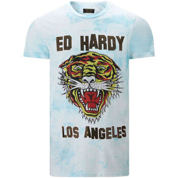 textil Herre T-shirts m. korte ærmer Ed Hardy - Los tigre t-shirt turquesa Blå