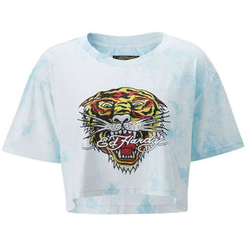 textil Herre T-shirts m. korte ærmer Ed Hardy - Los tigre grop top turquesa Blå