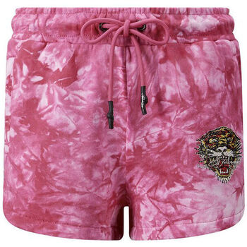 textil Herre Shorts Ed Hardy - Los tigre runner short hot pink Pink