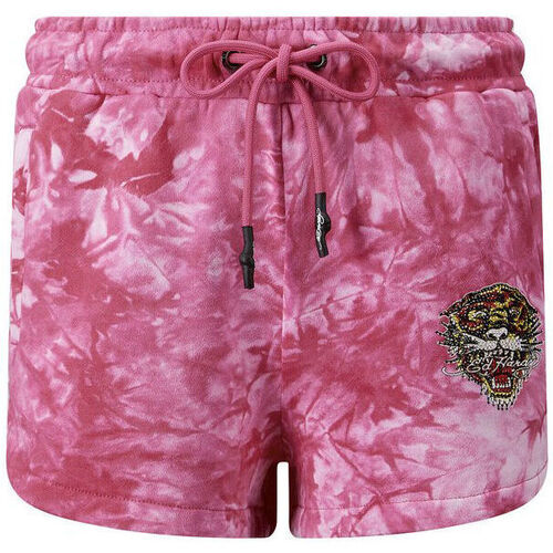 textil Dame Shorts Ed Hardy Los tigre runner short hot pink Pink