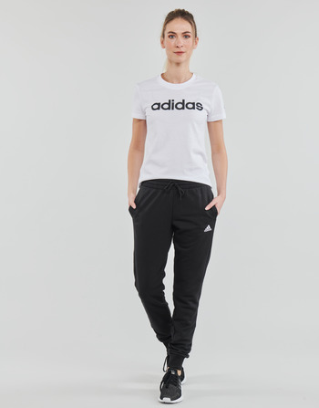 textil Dame Træningsbukser adidas Performance LIN FT C PANTS Sort / Hvid