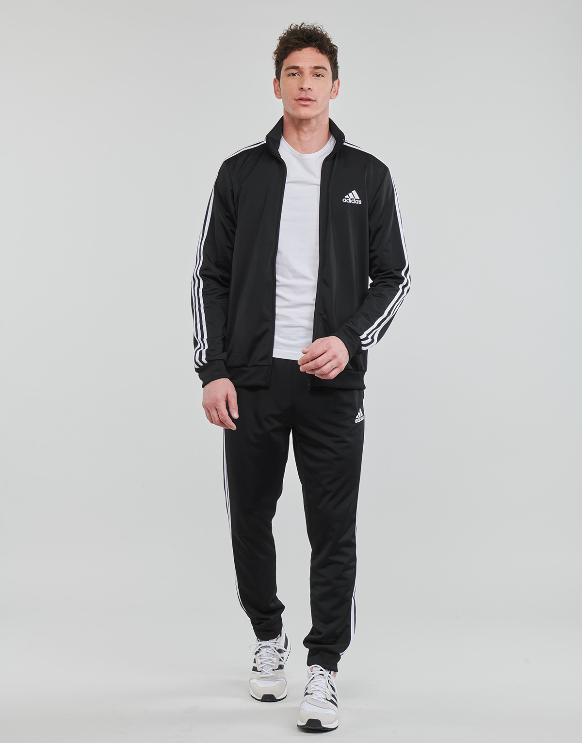 textil Herre Træningsdragter Adidas Sportswear 3 Stripes TR TT TRACKSUIT Sort / Hvid