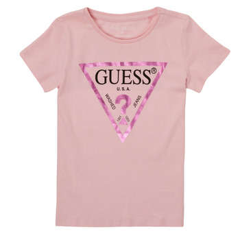 textil Pige T-shirts m. korte ærmer Guess LIO Pink