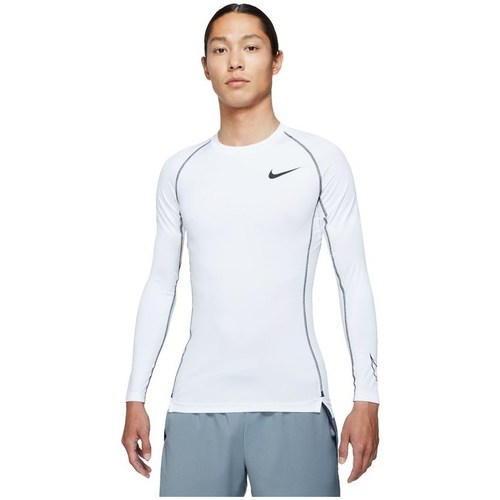 Nike Pro Tight Top Hvid - textil T-shirts m. ærmer Herre 479,00 Kr